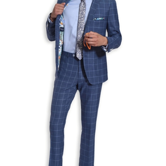 Dover Notch Jacket - Slim- Navy & Light Blue - Picture 7 of 7